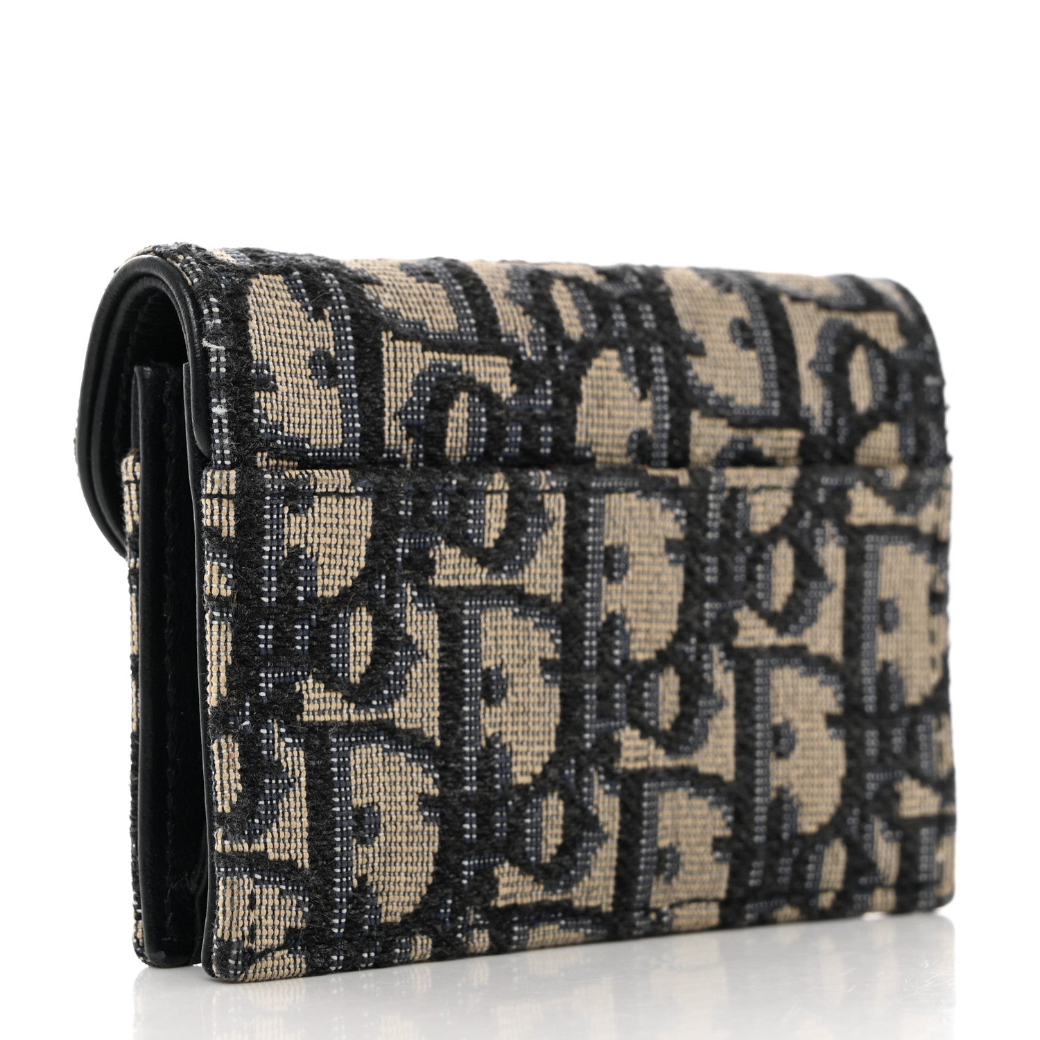 Christian Dior Oblique Saddle Card Holder Blue 3 of 8