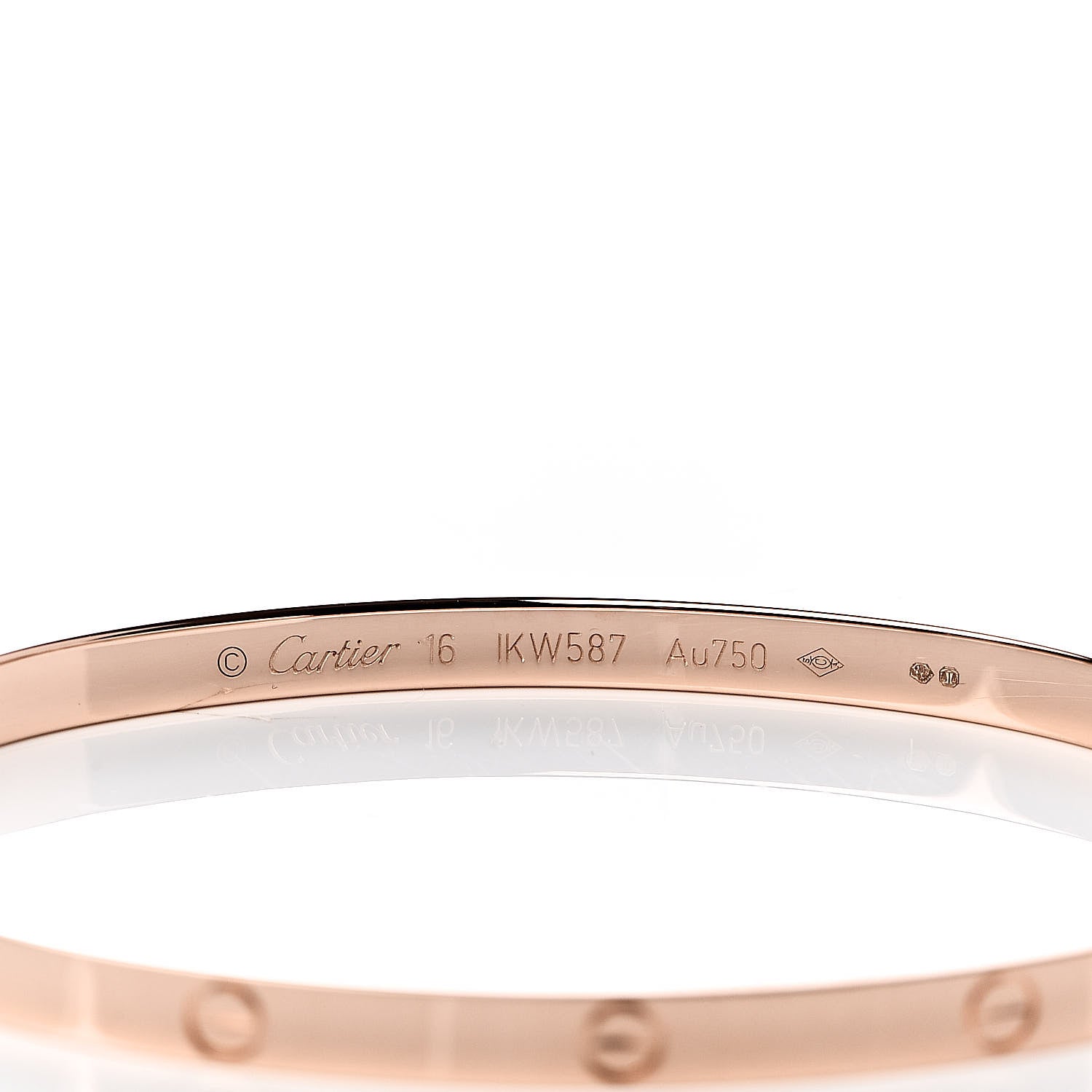 Cartier 18K Pink Gold Small LOVE Bracelet 16 6 of 8