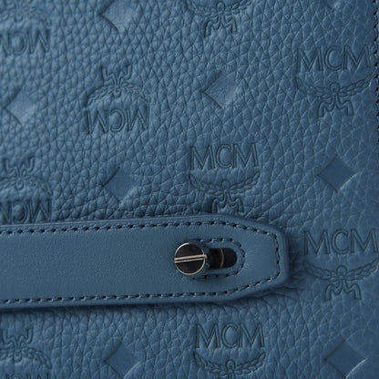 MCM Calfskin Ottomar Monogram Medium Tivitat Document Holder Blue 6 of 6