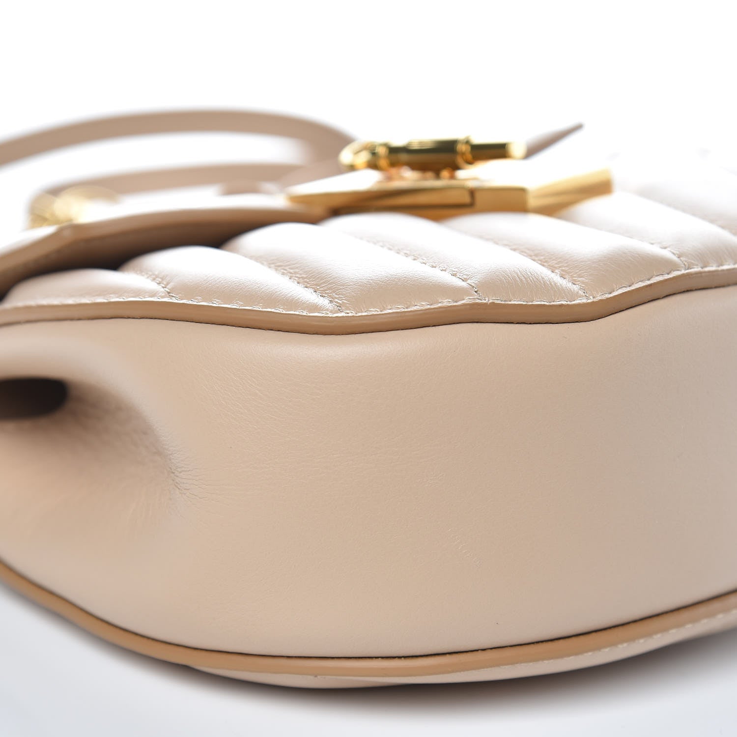Chloe Calfskin Quilted Mini Drew Bijou Shoulder Bag Pearl Beige 7 of 9
