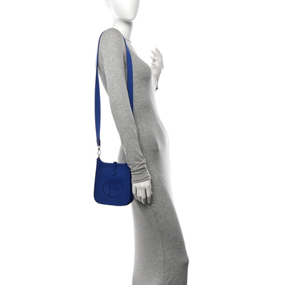 Hermes Taurillon Clemence Evelyne TPM Bleu Electrique 2 of 11
