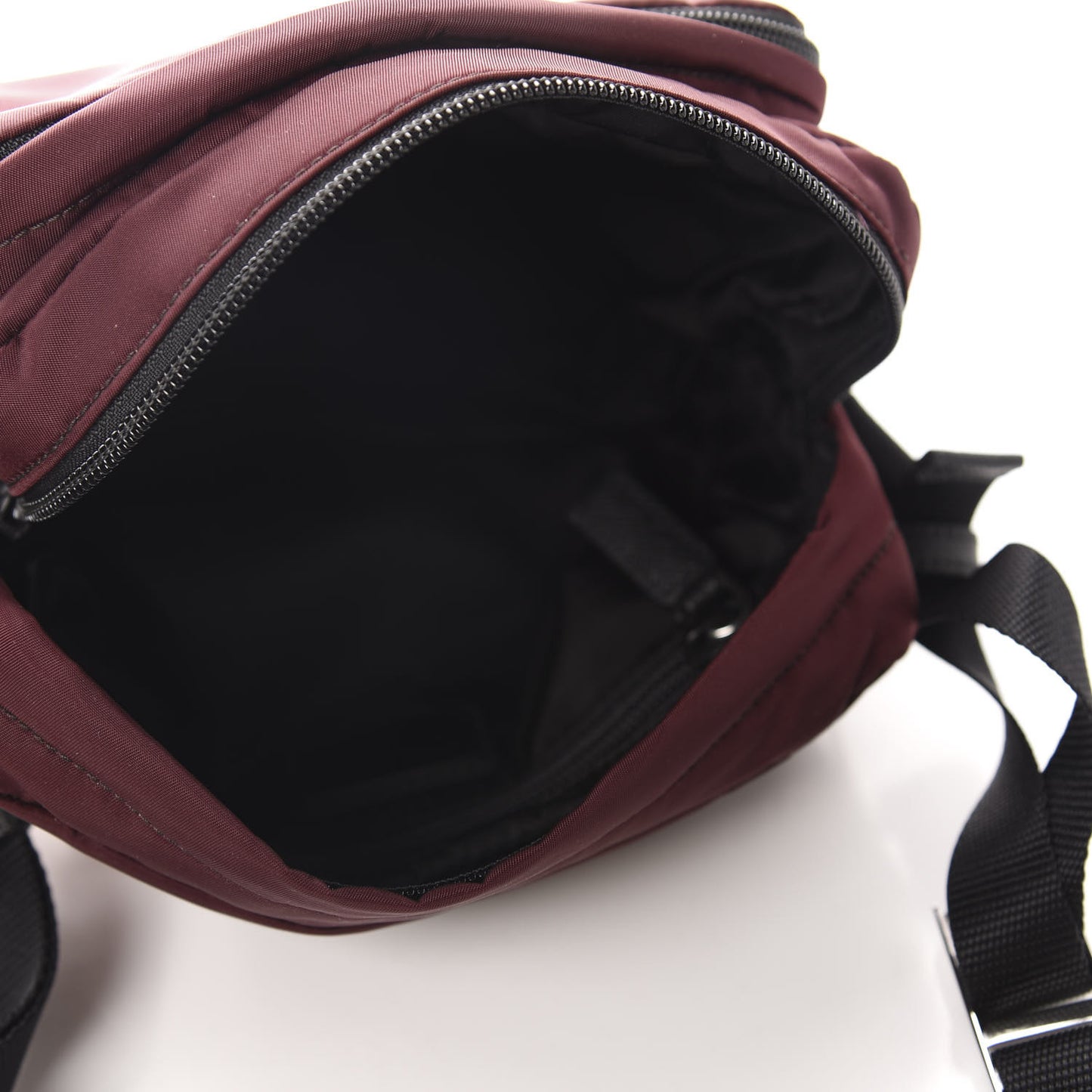 Tessuto Nylon Saffiano Crossbody Granato