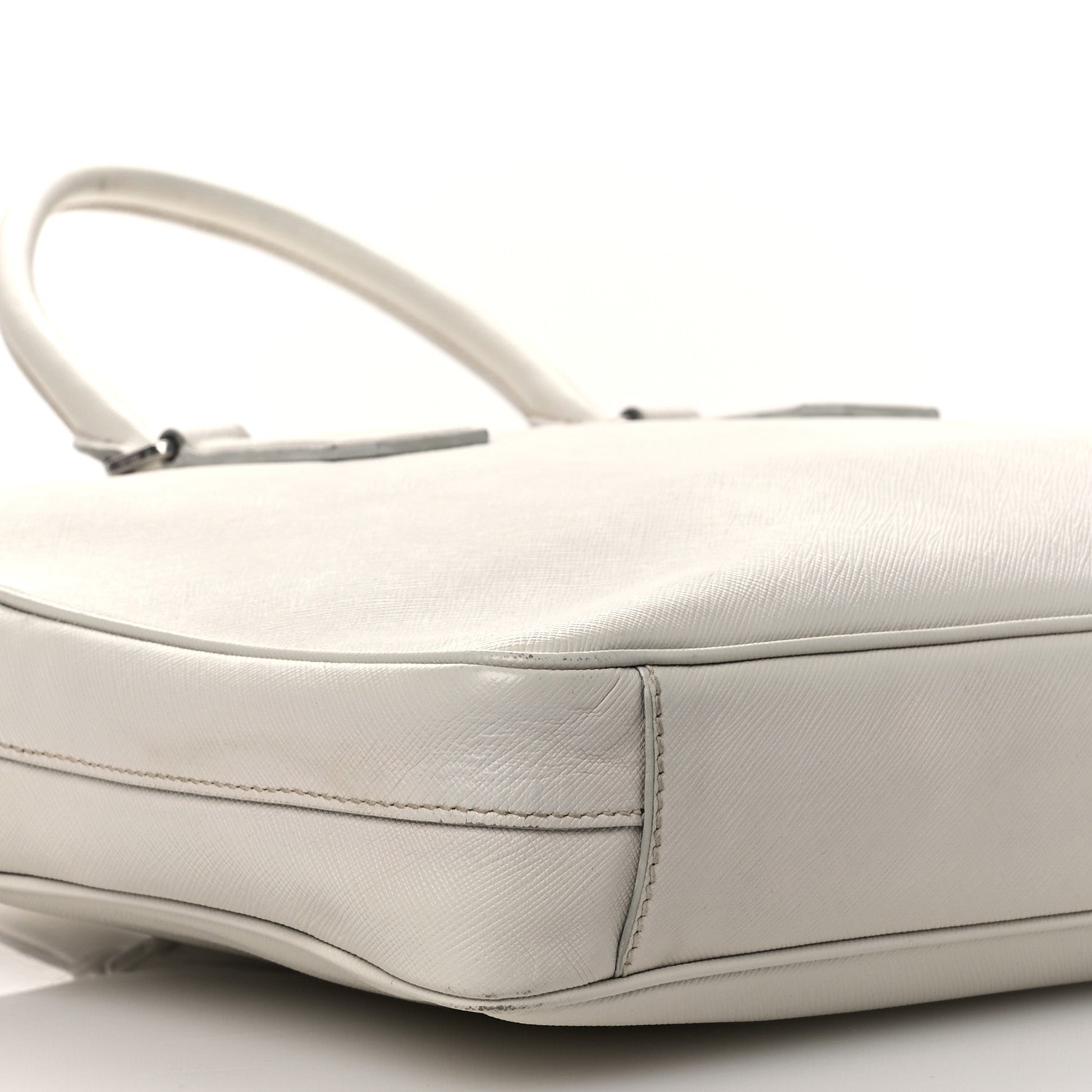 Prada Saffiano Travel Briefcase Talco 9 of 13