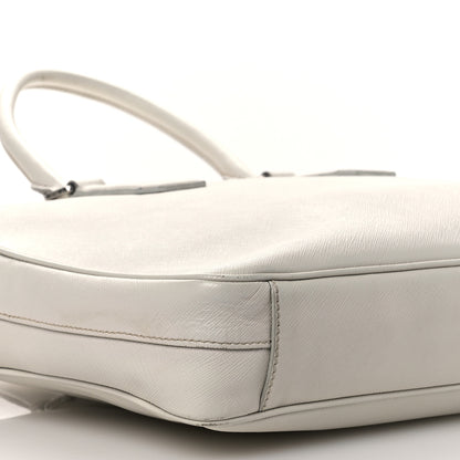 Prada Saffiano Travel Briefcase Talco 9 of 13