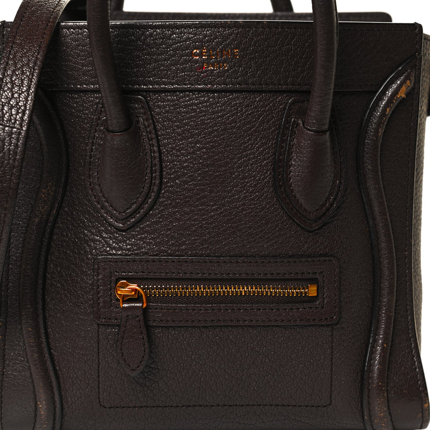 Goatskin Nano Luggage Dark Taupe