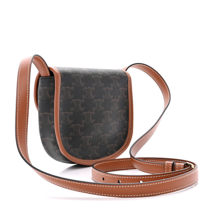 Celine Canvas Calfskin Triomphe Mini Besace Tan 3 of 9