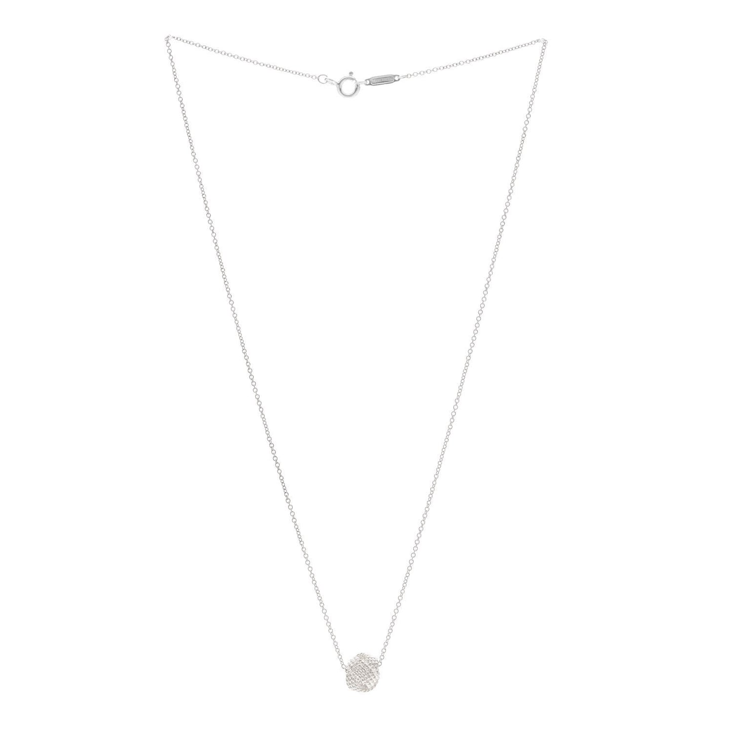 Sterling Silver Twist Knot Pendant Necklace