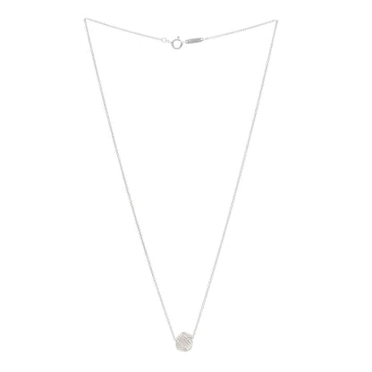 Tiffany Sterling Silver Twist Knot Pendant Necklace 3 of 5