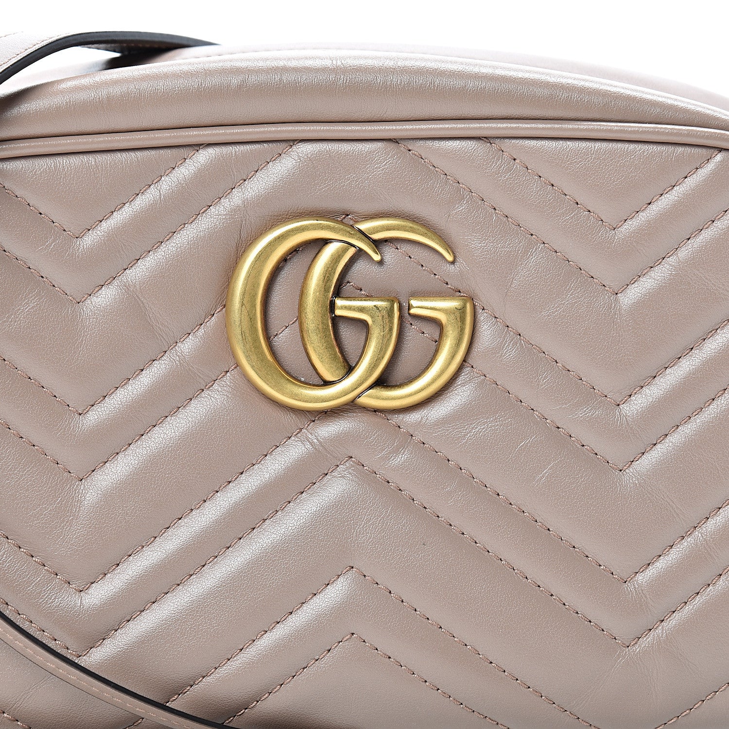Gucci Calfskin Matelasse Small GG Marmont Chain Shoulder Bag Porcelain Rose 7 of 14