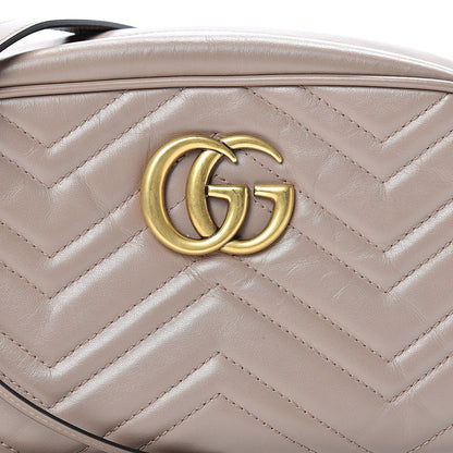 Gucci Calfskin Matelasse Small GG Marmont Chain Shoulder Bag Porcelain Rose 7 of 14