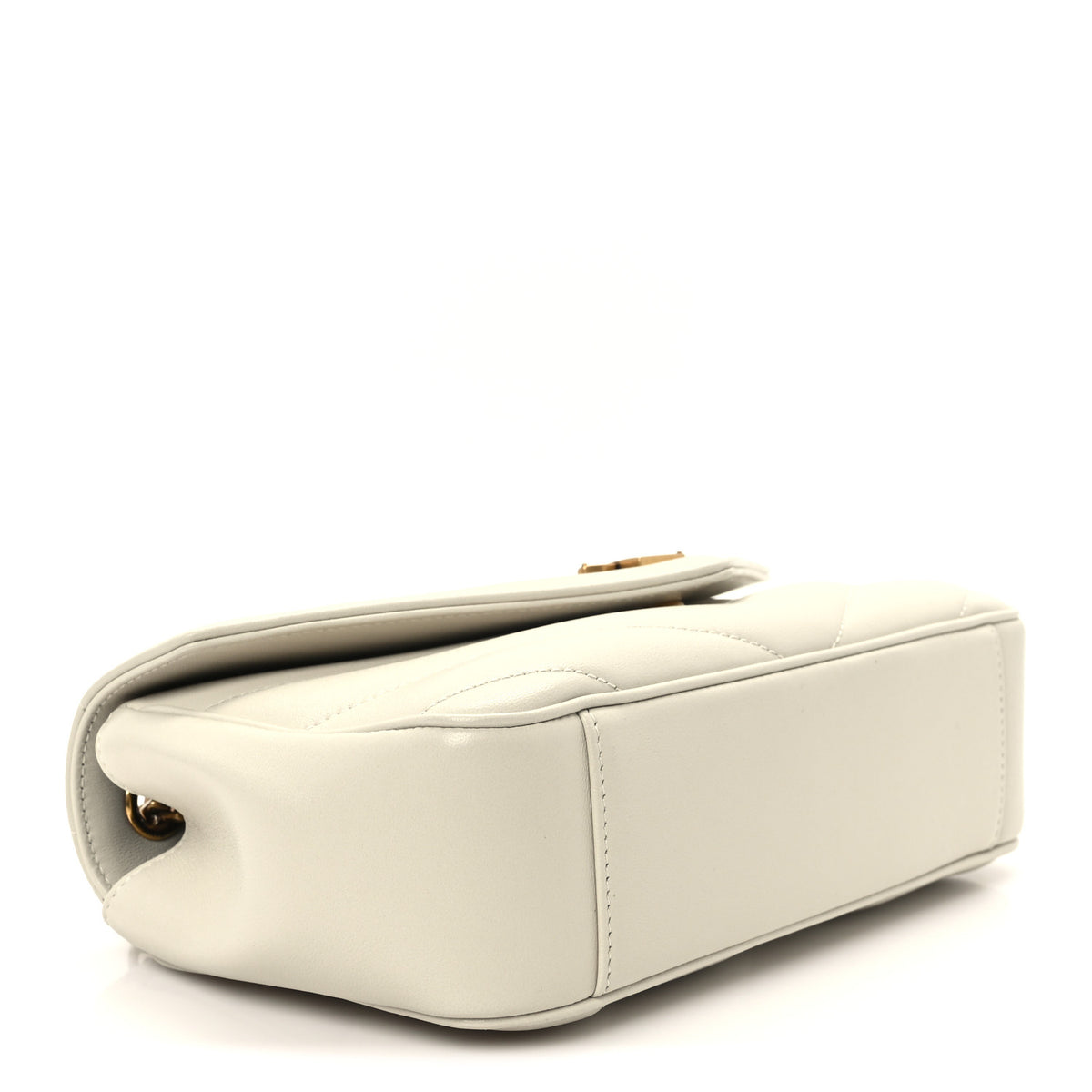 Lambskin Chevron Quilted Small Loulou White