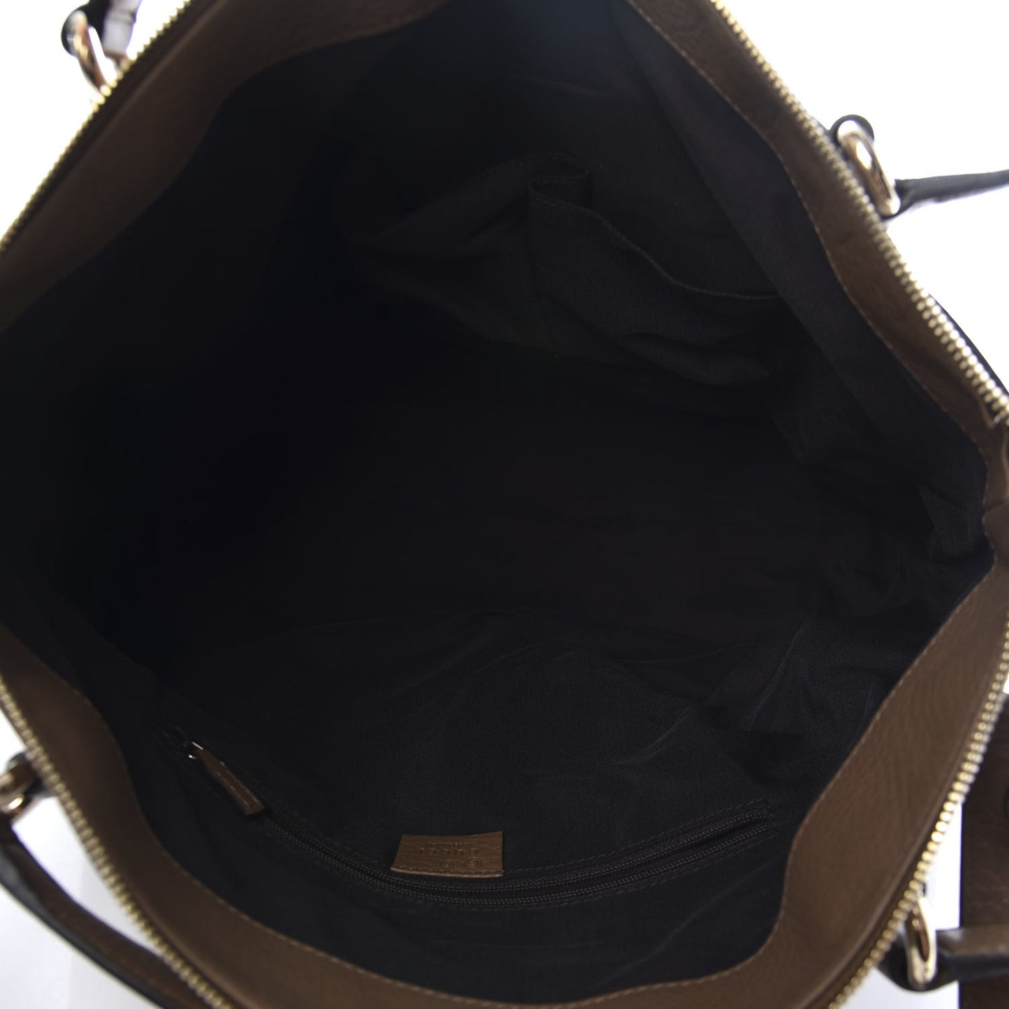 Calfskin GG Running Tote Brown