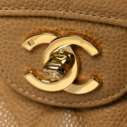 Chanel Caviar Quilted Medium Double Flap Dark Beige 11 of 11