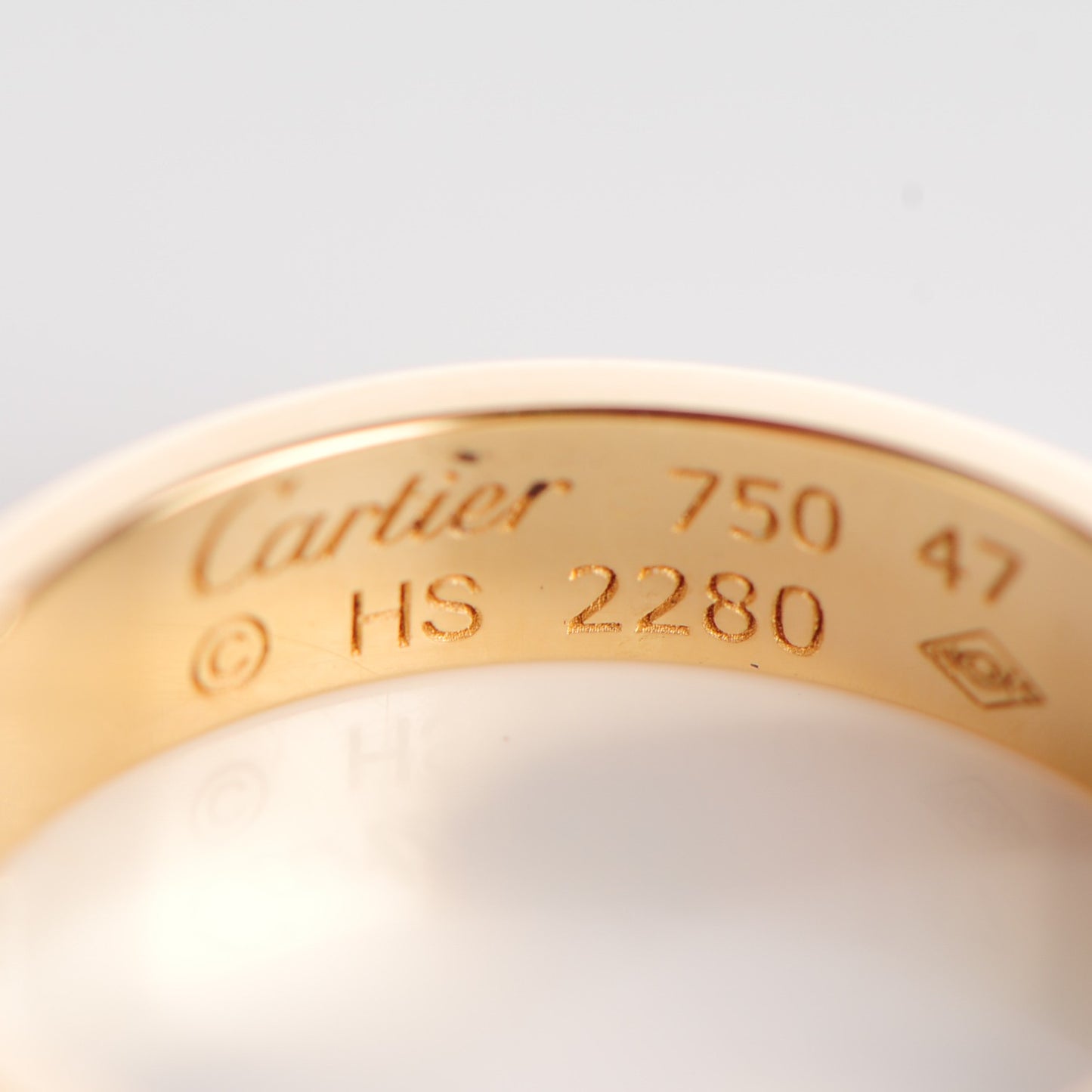 18K Yellow Gold 4mm LOVE Wedding Band Ring 47 4