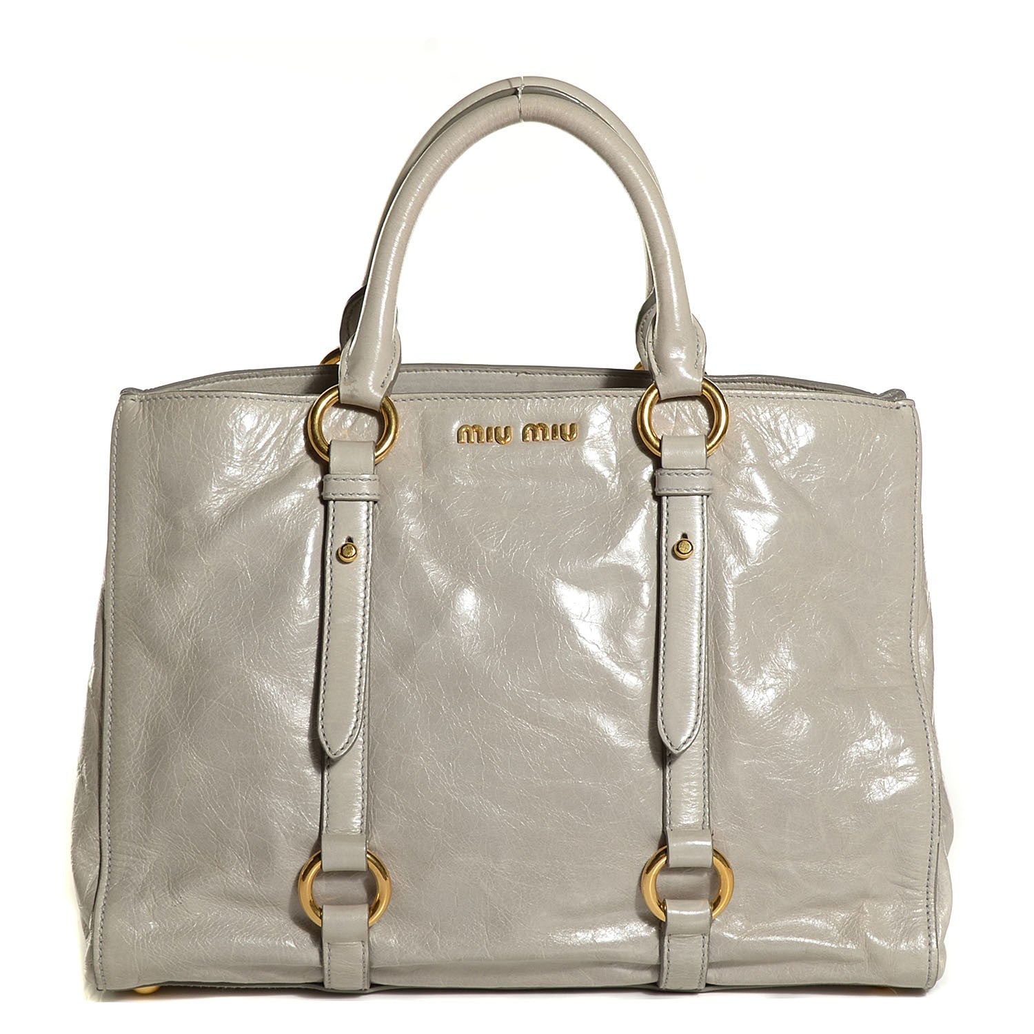 Miu Miu Vitello Shine Tote Nube 1 of 9