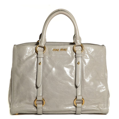 Miu Miu Vitello Shine Tote Nube 1 of 9