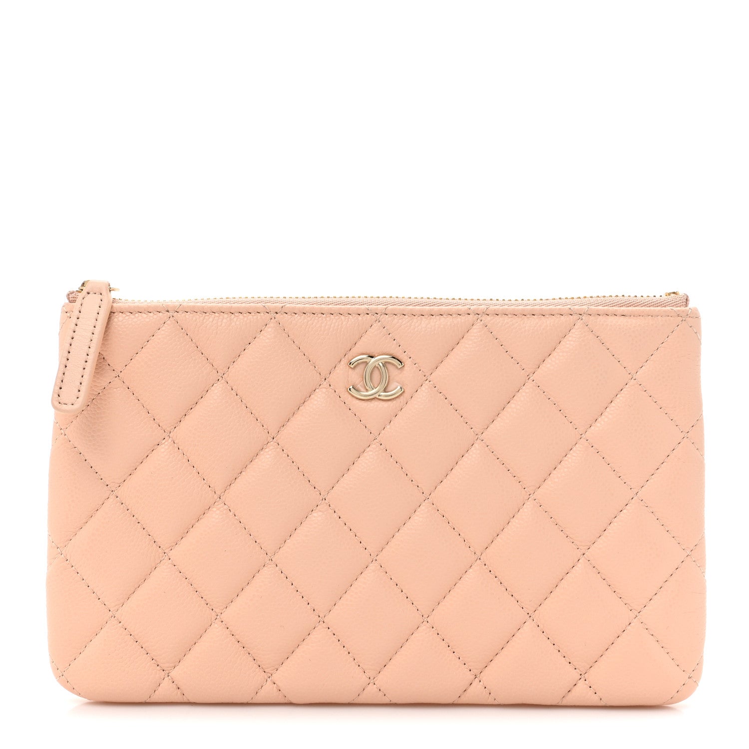 Chanel Caviar Quilted Cosmetic Case Beige 1 of 8
