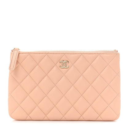 Chanel Caviar Quilted Cosmetic Case Beige 1 of 8
