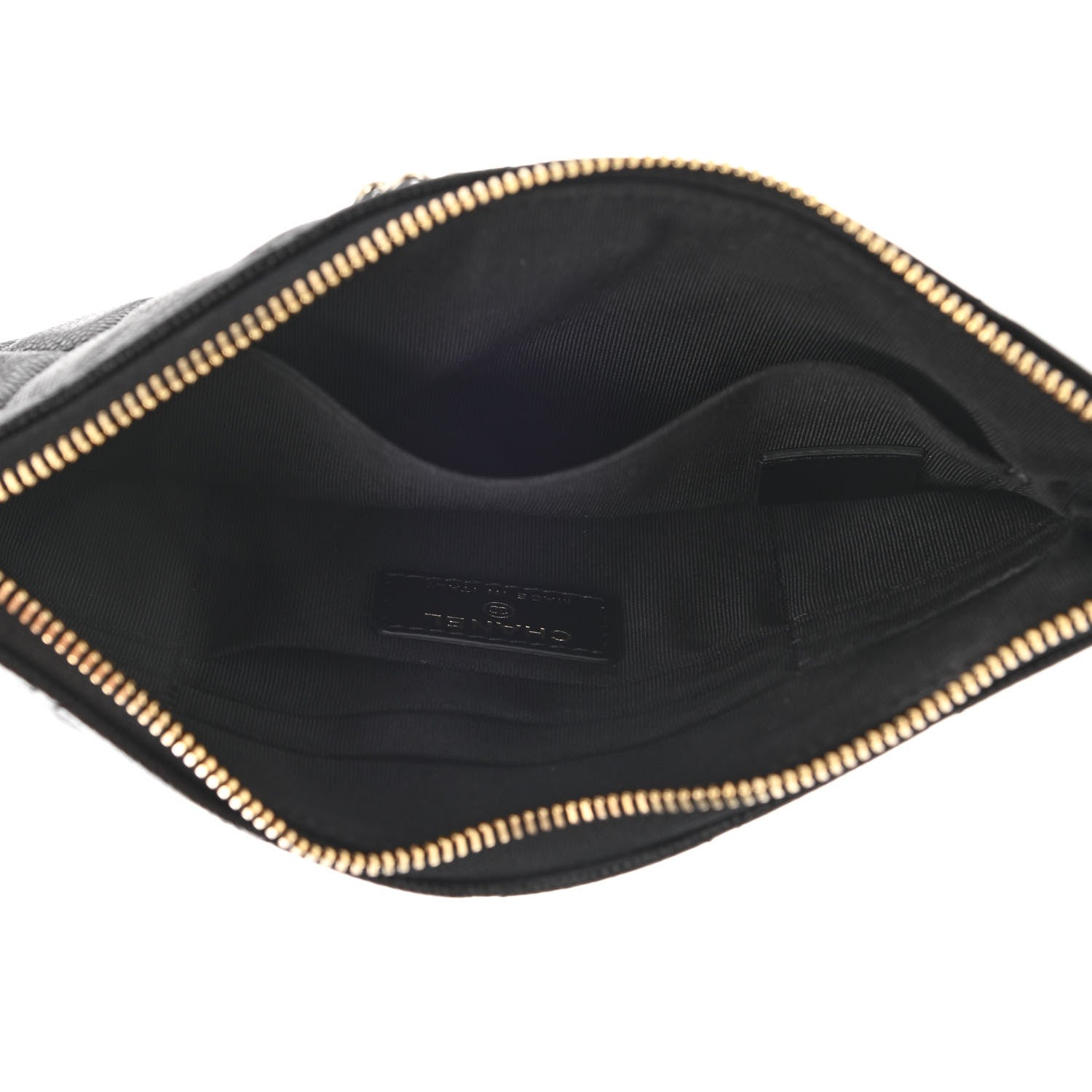 Chanel Caviar Quilted Small French New Wave CC Pouch Black 5 of 8