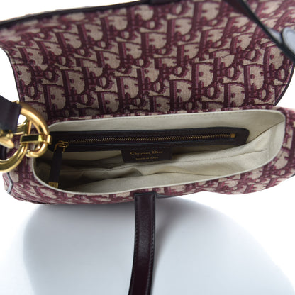 Christian Dior Oblique Saddle Bag Burgundy 5 of 8