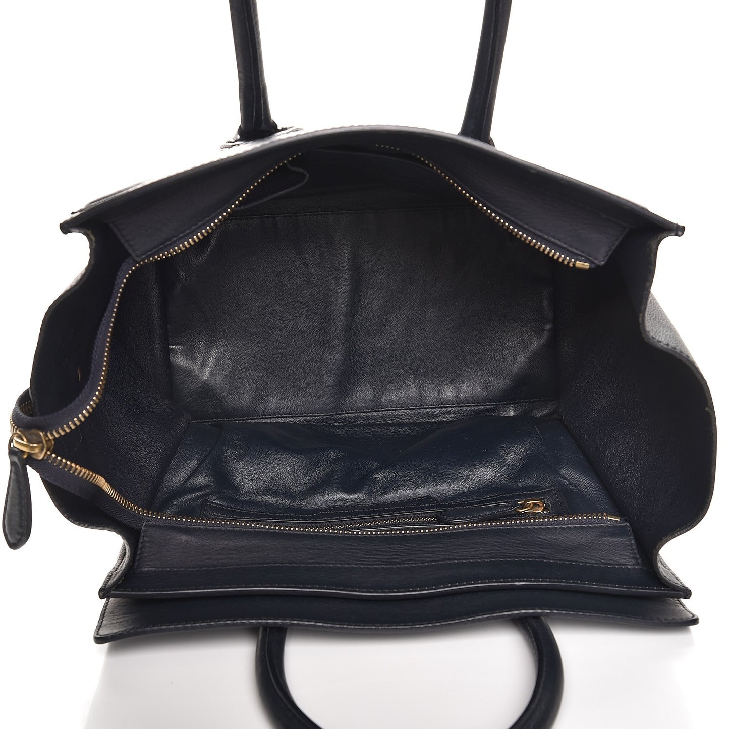 Smooth Calfskin Mini Luggage Navy Blue