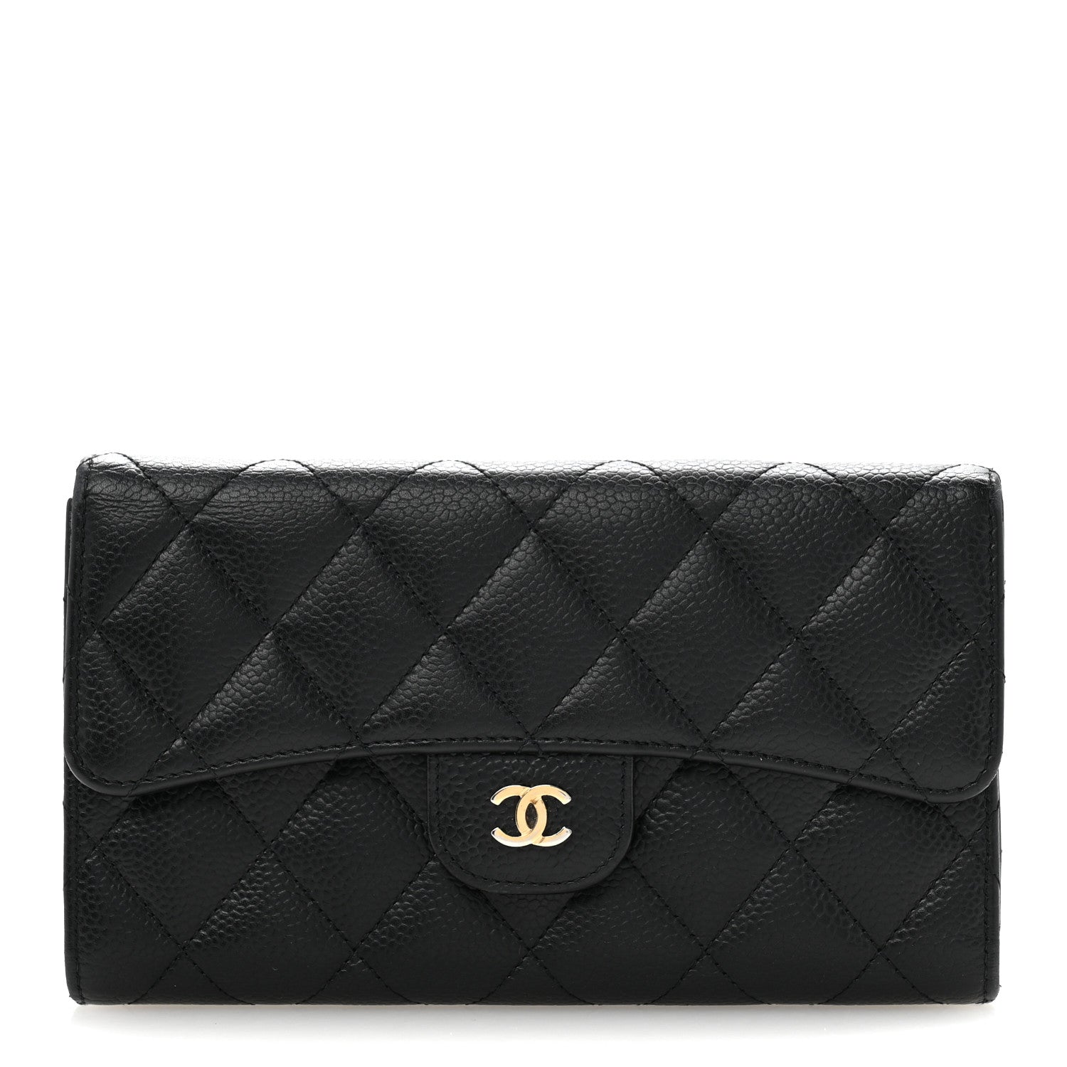Chanel Caviar Quilted Large Flap Wallet Black 1 of 11