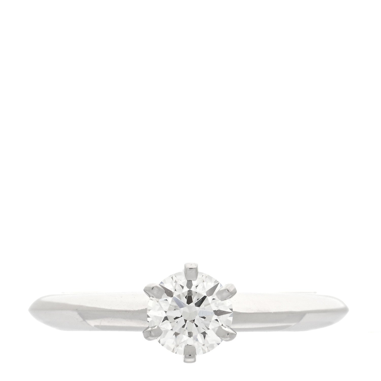 Tiffany Platinum Diamond .42ct Solitaire Engagement Ring 47 4 1 of 6