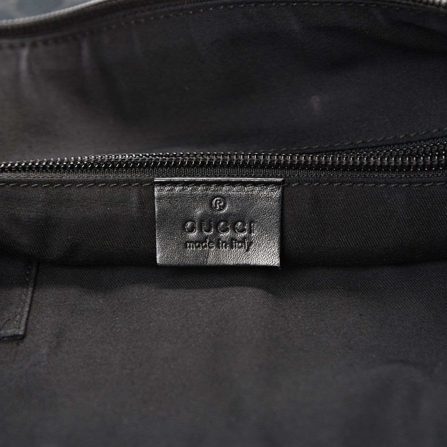 Gucci Monogram Perforated Calfskin Messenger Black 5 of 10