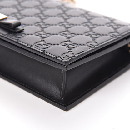 Gucci Guccissima Signature Bowy Chain Wallet Black 11 of 12