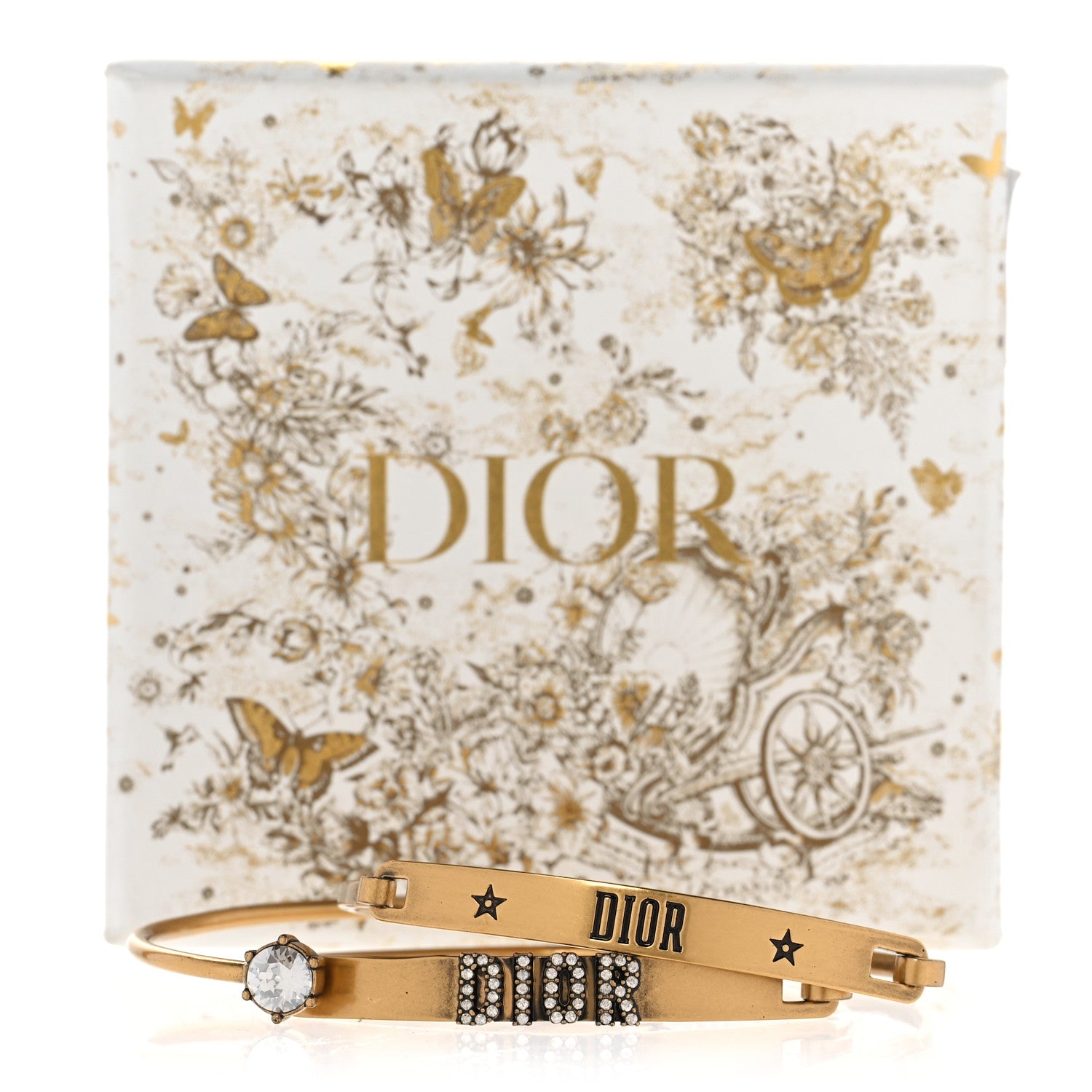 Christian Dior Metal Crystal Dio(r)evolution Bracelet Set Gold 4 of 4