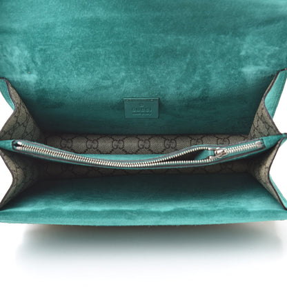 Gucci GG Supreme Monogram Willow Hill Embroidered Small Dionysus Shoulder Bag Emerald 5 of 14