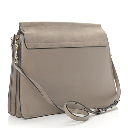 Chloe Calfskin Suede Medium Faye Shoulder Bag Motty Grey 3 of 11