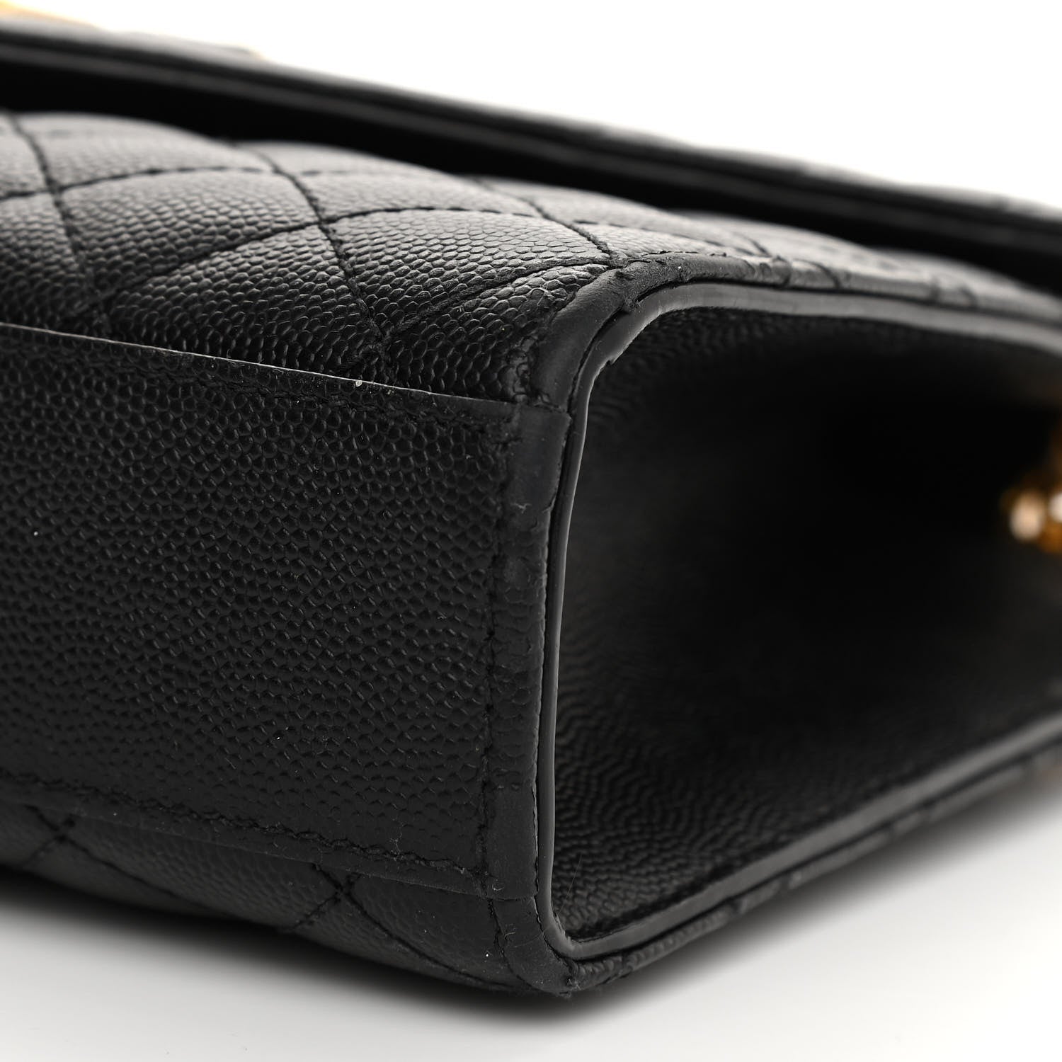 Saint Laurent Grain De Poudre Textured Mixed Matelasse Triquilt Medium Monogram Satchel Black 10 of 13