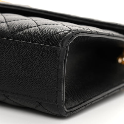 Saint Laurent Grain De Poudre Textured Mixed Matelasse Triquilt Medium Monogram Satchel Black 10 of 13