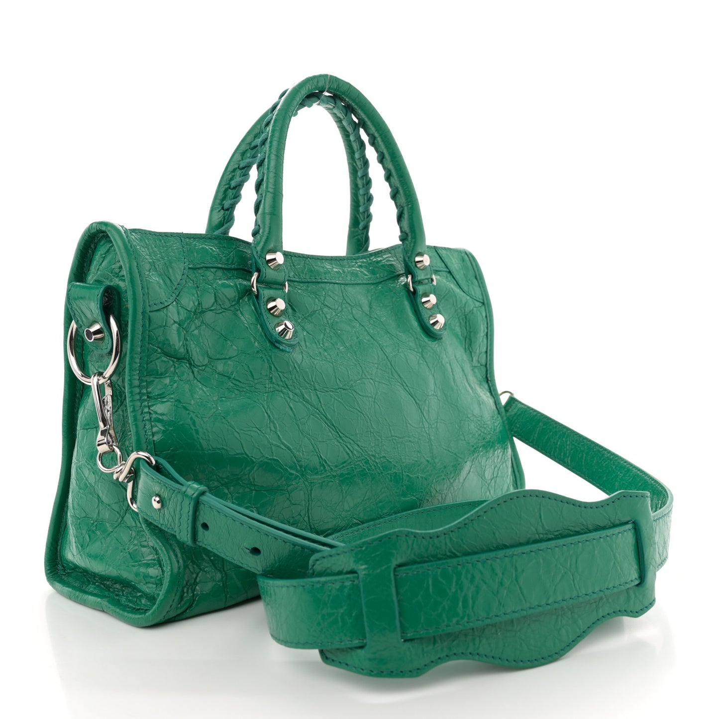 Agneau Classic Silver Hardware S City Magic Green