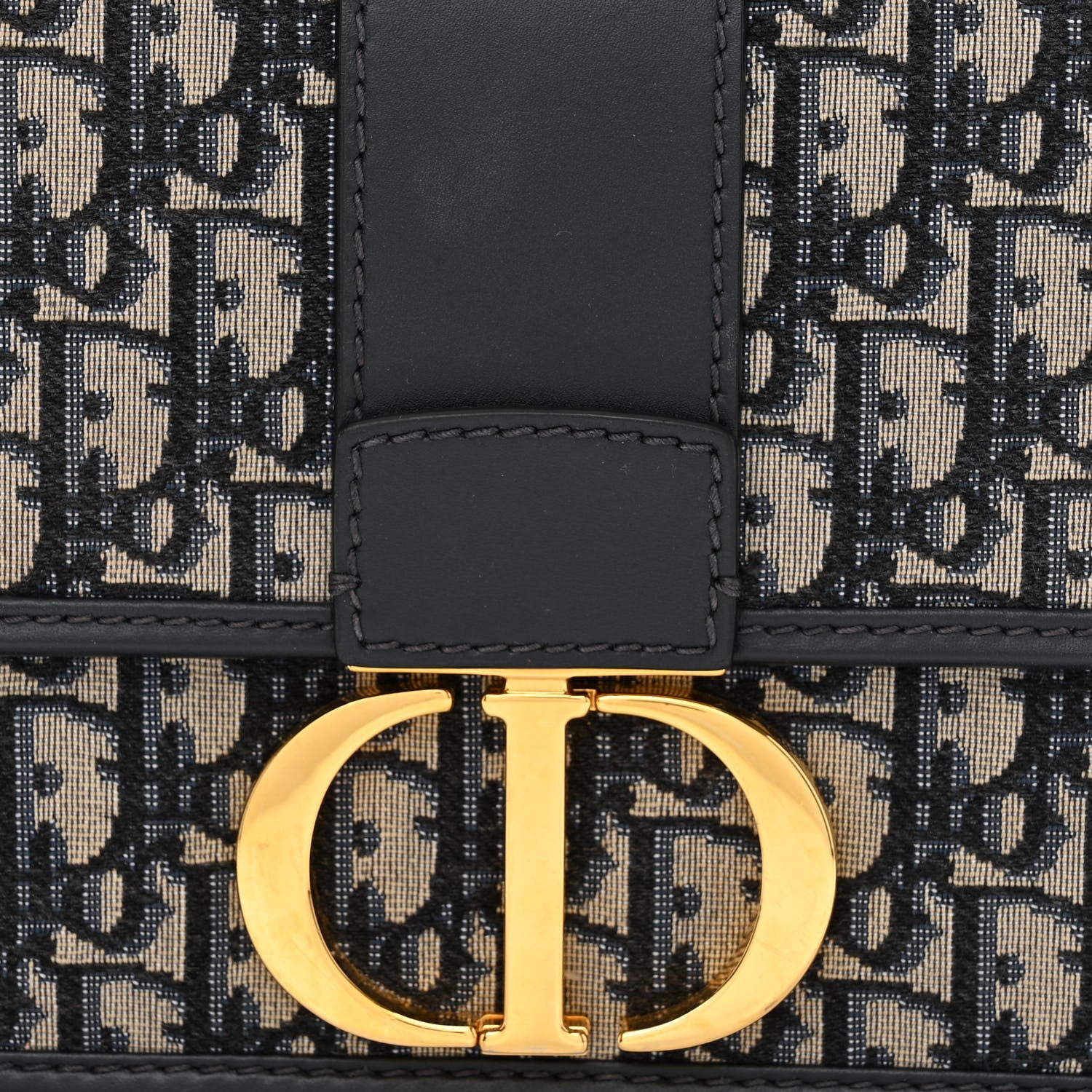Christian Dior Oblique 30 Montaigne Flap Bag Blue 9 of 13
