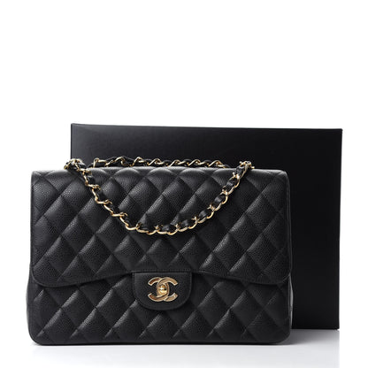 Chanel Caviar Quilted Jumbo Single Flap Black 11 of 11