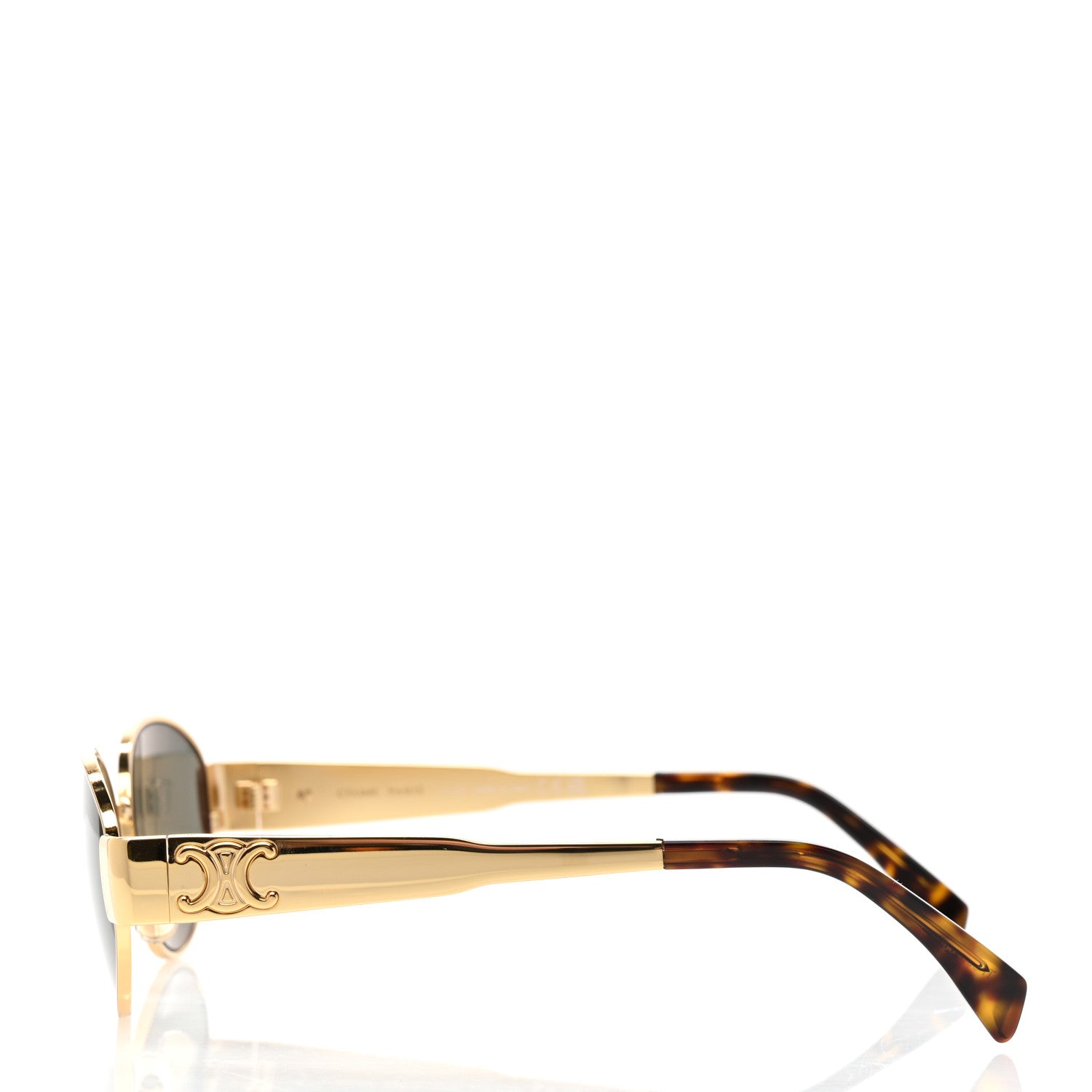 Celine Metal Triomphe 01 Sunglasses CL40235U Gold Green 3 of 7