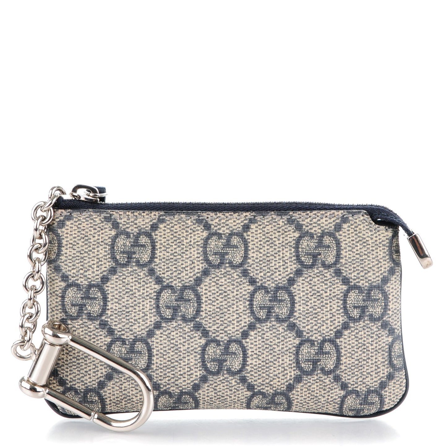 GG Supreme Monogram Key Case Beige Blue