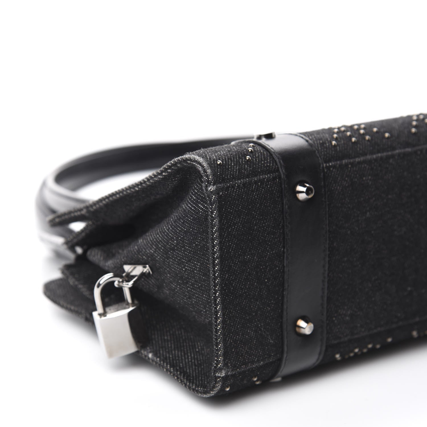 Christian Dior Denim Cannage Studded East West Lady Dior Black 6 of 10