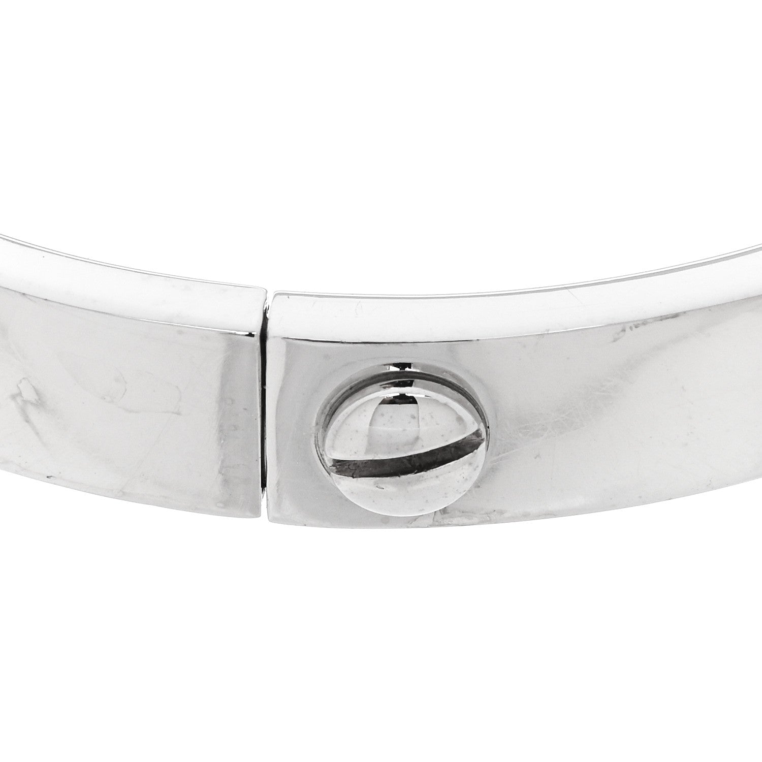 Cartier 18K White Gold 4 Diamond LOVE Bracelet 16 6 of 8