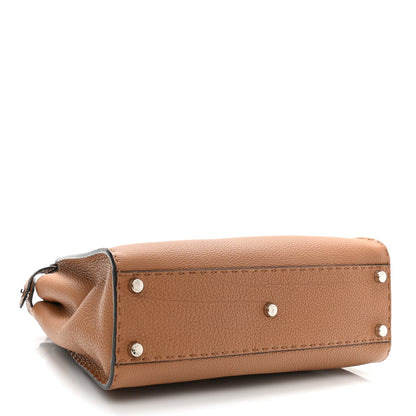 Fendi Cuoio Romano Selleria Bi-Color Medium Peekaboo Iconic Satchel Mou Deserto 4 of 11