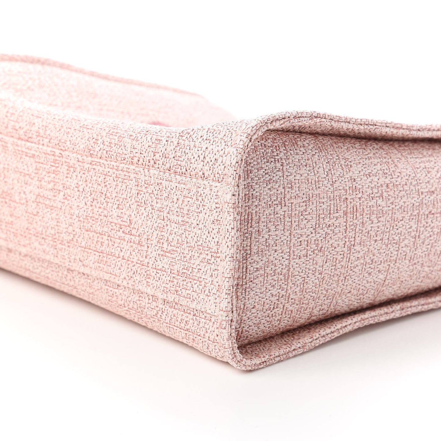 Straw Lurex Small Deauville Tote Pink