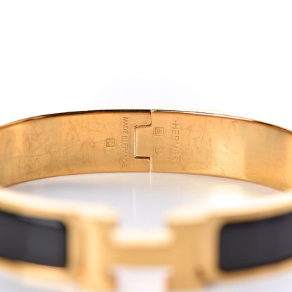 Hermes Enamel Narrow Clic Clac H Bracelet GM Black 4 of 7
