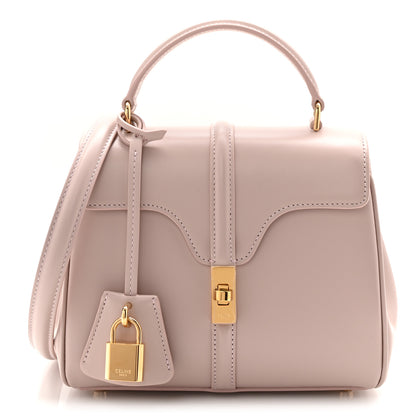 Celine Satinated Calfskin Mini 16 Top Handle Bag Bleached Pink 1 of 12