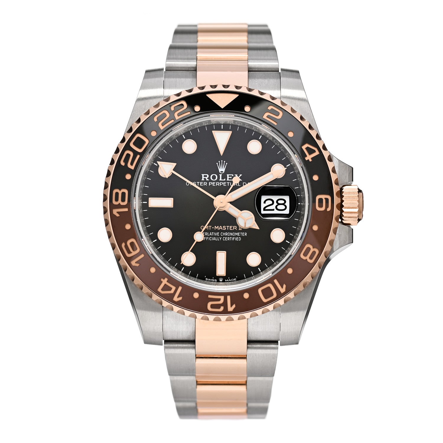 Rolex Stainless Steel 18K Everose Gold 40mm GMT-Master II Root Beer Watch 126711CHNR 1 of 5