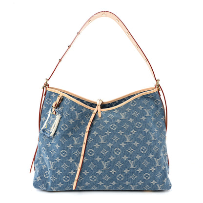 Louis Vuitton Monogram Denim CarryAll MM Blue 1 of 10
