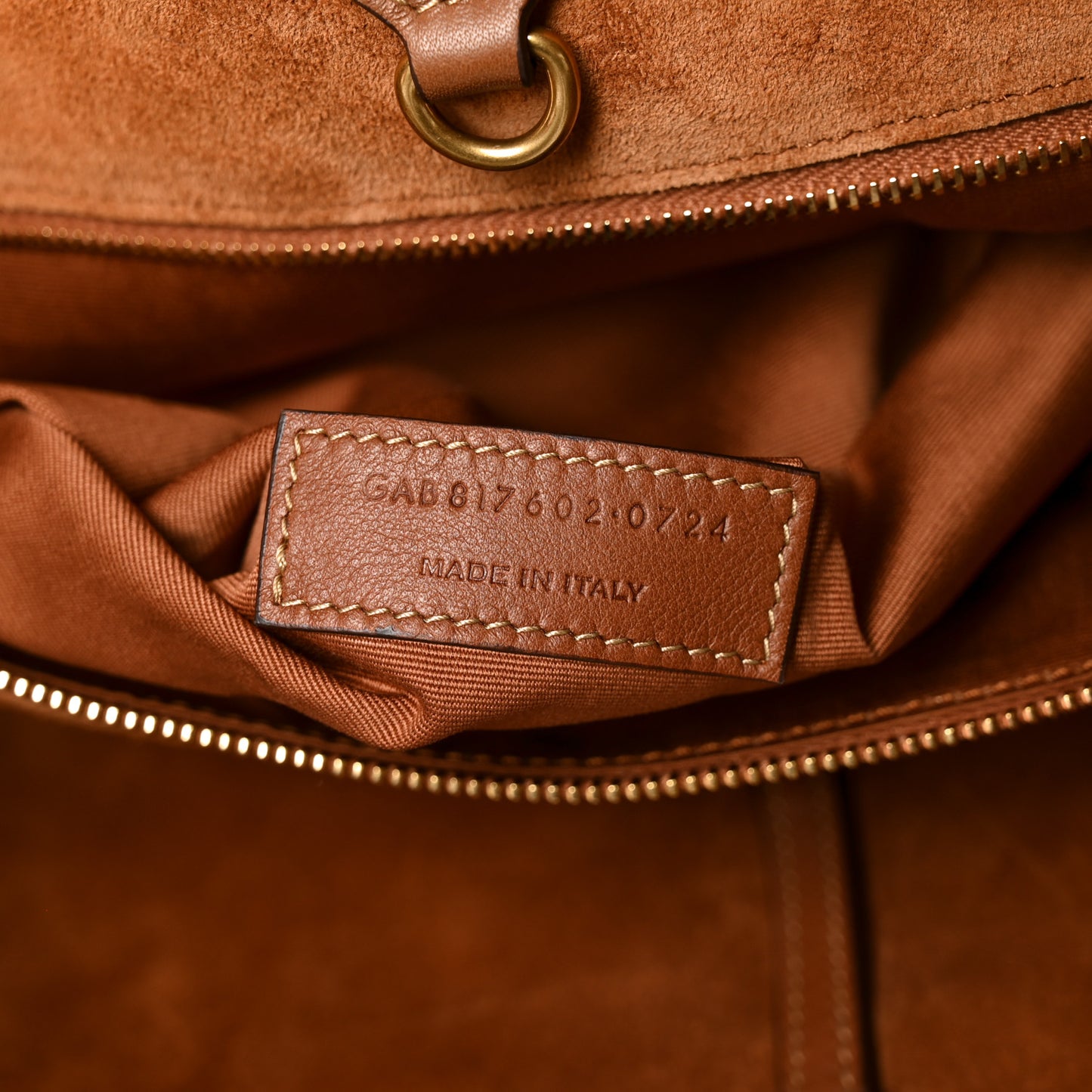 Calfskin Y Tote Brick