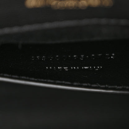 Saint Laurent Grain De Poudre Textured Mixed Matelasse Triquilt Small Monogram Satchel Black 7 of 12