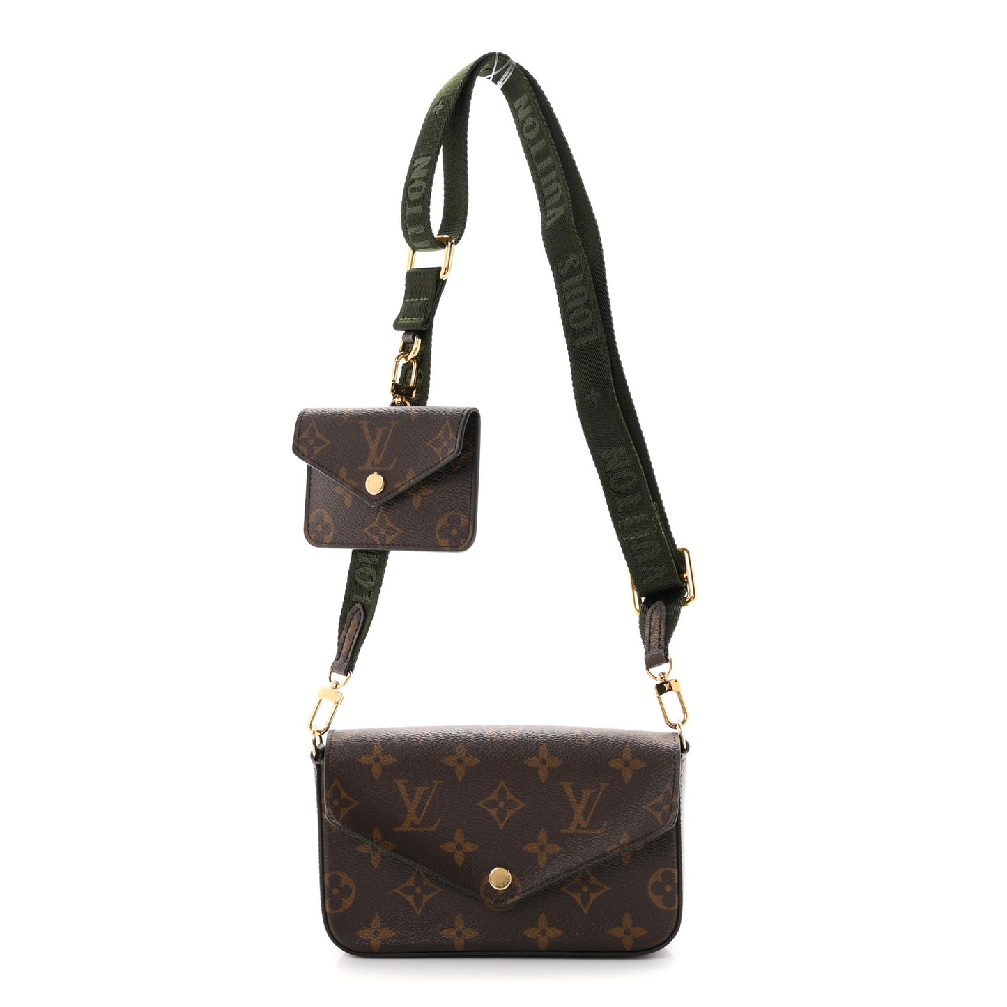 Monogram Felicie Strap & Go Kaki
